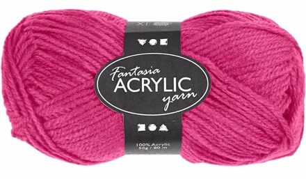 Knutsel wol neon roze 50 gram