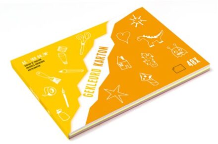 Knutselblok gekleurd papier, a5 à 48 vel