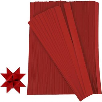 Knutselmateriaal papierstroken rood 500 stuks - Hobbypapier