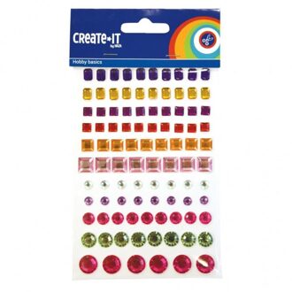 knutselset Create It - Diamantjes Mix 90 stuks Multikleur