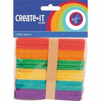 knutselset Create It - Stokjes 50 stuks Multikleur