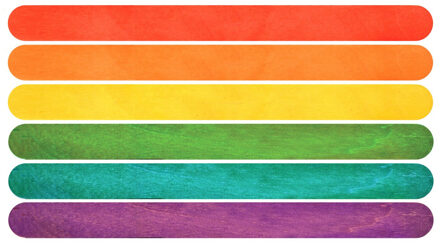 Knutselstokjes houtjes - 100x - houten ijsstokjes - mix kleuren - 11 cm