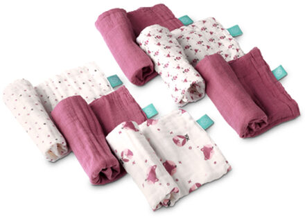 KOALA BABY CARE ® Mousseline doek Soft Touch 30 x 30 cm 6-pack - paars - 30x30 cm