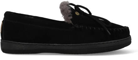 Koala Suede Dames Pantoffels - Black - Maat 42