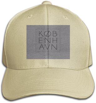 Kobenhavn Kopenhagen Stad Minimal Typografie 2 - Kobenhavn Ademend Verkoop Cap Hoed natuurlijk