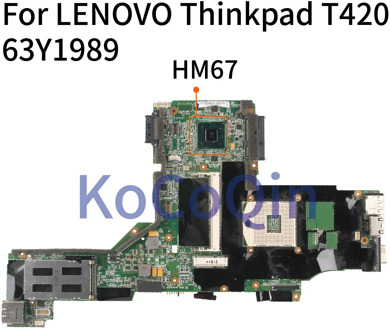 KoCoQin 63Y1989 63Y1697 63Y1967 04W2045 04W1345 Laptop motherboard For LENOVO Thinkpad T420 T420I Mainboard NZM3I-6 Core HM67