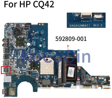 KoCoQin laptop Motherboard 592809-001 592809-501 For HP Presario G42 G62 CQ42 CQ62 DAOAX2MB6E1 Mainboard