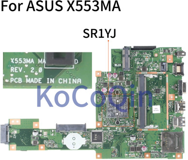 KoCoQin Laptop motherboard For ASUS X553MA A553M D553M F553M K553M X503M Mainboard REV:2.0 SR1YJ N2840