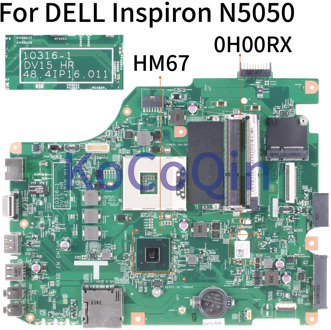 KoCoQin Laptop motherboard For DELL Inspiron 15R N5050 V1550 HM67 Mainboard CN-0H00RX 0H00RX 10316-1 DV15 HR MB 48.4IP16.011