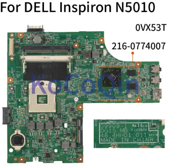 KoCoQin laptop Motherboard For DELL Inspiron N5010 Mainboard CN-0VX53T 0VX53T 09909-1 216-0774007 HM57 DDR3