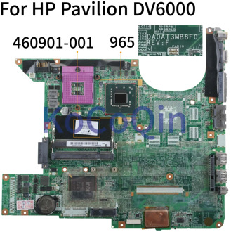 KoCoQin Laptop motherboard For HP Pavilion DV6000 V6000 Mainboard 460901-001 965 DDR2