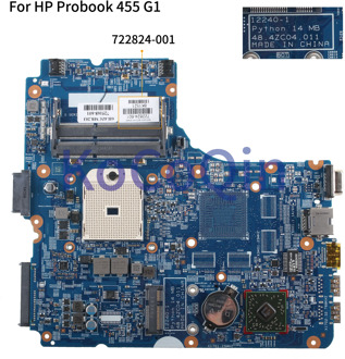 KoCoQin Laptop motherboard For HP Probook 445 G1 455 G1 Mainboard 722824-001 722824-601 12240-1 48.4ZC04.011 AMD