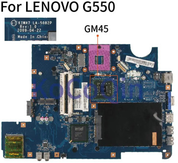 KoCoQin laptop Motherboard For LENOVO Ideapad G550 GM45 Mainboard KIWA7 LA-5082P DDR3
