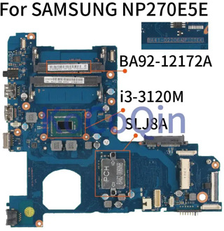 KoCoQin Laptop motherboard For SAMSUNG NP270E5E I3-3120M Mainboard BA92-12172A BA41-02206A SR0TY SLJ8A DDR3