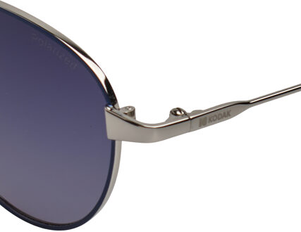 Kodak CF90003 Ronde zonnebril van gepolariseerd metaal voor dames en heren Blauw