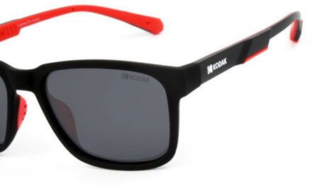 Kodak CF90158 Heren Polaroid Vierkante Zonnebril Zwart