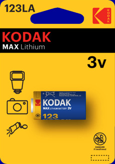 Kodak Max Lithium 123LA Battery 1 pack