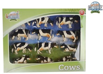 Koe 1:32 zwart/wit liggend staand 12 st