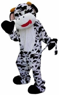 Koeien dierenpak - verkleedkleding - volwassenen - mascotte outfit - wit/zwart - one size Multi