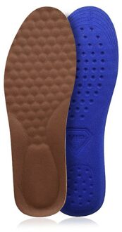 Koeienhuid Ademende Zweet Absorberende Sport Schokabsorptie Binnenzool Mannen En Vrouwen Outdoor Running Comfortabele Binnenzool blauw S