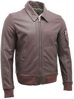 Koeienhuid luchtvaartmaatschappij leer A2 US Airforce bomberjack - maat 4XL Bruin