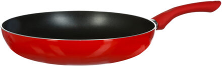 Koekenpan - Alle kookplaten geschikt - rood/zwart - dia 31 cm