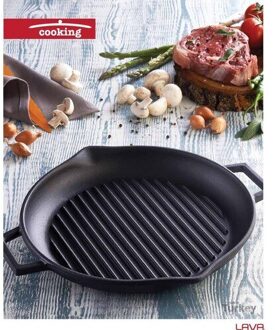 Koekenpan Lava Grill Grid Casting Pan 30 Cm, koekenpan Non-stick Koekenpan Koekenpan Boiler Inductie Fornuis Koekenpan Pannen Pannenkoek Pan