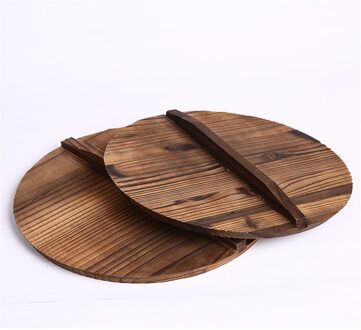 Koekenpan Met Deksel 33Cm Houten Pot Deksel Chinese Fir Pan Deksel Koekenpan Cover Pot Cover Wok Pan deksel Keuken Accessoires Gebruiksvoorwerpen 26x26x1.6