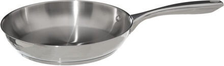 Koekenpan - zilver RVS - Dia 26 cm - Alle kookplaten geschikt - pannen