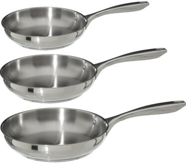 Koekenpannen set Acoma met anti-aanbak laag dia 24/26/28 cm - Alle warmtebronnen geschikt