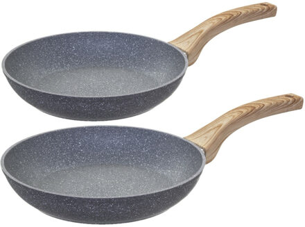 Koekenpannen set Turino met anti-aanbak laag dia 24 en 27 cm - Alle warmtebronnen geschikt