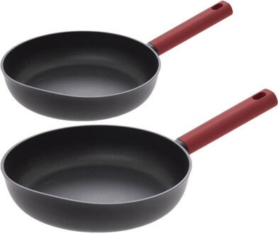 Koekenpannen set Valence met anti-aanbak laag dia 21 en 25 cm - Alle warmtebronnen geschikt