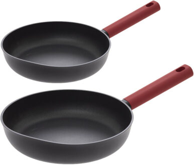 Koekenpannen set Valence met anti-aanbak laag dia 21 en 27 cm - Alle warmtebronnen geschikt