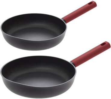 Koekenpannen set Valence met anti-aanbak laag dia 27 en 29 cm - Alle warmtebronnen geschikt