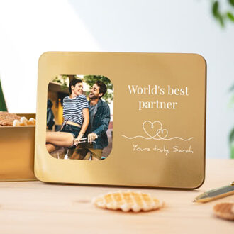 Koekjestrommel rechthoekig zwart