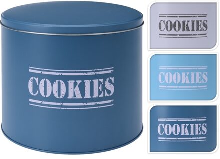 Koektrommel Rond 20x16cm 3ass Kleur