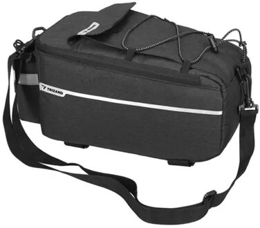 Koel Fietstas - zwart - 9L - 40 x 18 x 17 cm - klittenband voor bevestiging