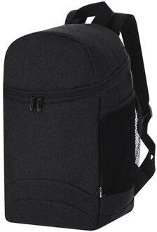 Koel rugtas Playa - zwart - voor lunchpakket of drankjes - 11 liter - 22 x 37 x 14 cm - koeltas