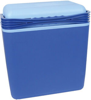 Koelbox 21 Liter Met 12/230v Stekkers Blauw