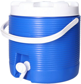Koelbox drank dispenser - met tap - 6.5L- plastic - 25 x 26 x 25 cm - draagbaar