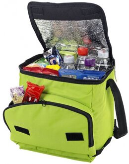 Koelbox/koeltasje - lime groen - opvouwbaar - 23 x 19 x 25 cm - 10liter