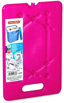 Koelelementen 200 gram - 11 x 16 x 1.5 cm - roze - Voor koelbox en koeltas