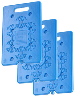 Koelelementen - 3x - 600 ml - blauw - 20 x 30 cm
