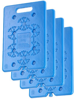 Koelelementen - 4x - 600 ml - blauw - 20 x 30 cm