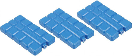 Koelelementen - set van 3 - 200 ml - 15 x 8 x 2 cm - blauw - Voor koelbox en koeltas