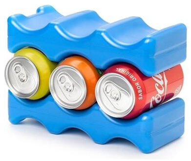 Koelelementen speciaal voor blikjes - 1x - 22 x 9 cm - blauw