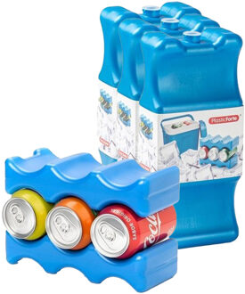 Koelelementen speciaal voor blikjes - 3x - 22 x 9 cm - blauw