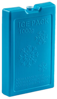 Koelelementen van 1000 gram - blauw - 22 x 14.5 x 3.5 cm - voor koeltas en koelbox