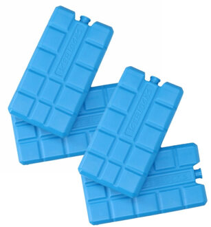Koelelementen voor koeltas/koelbox - 4x stuks - 200 ml - blauw - kunststof - 15 x 8 x 2 cm