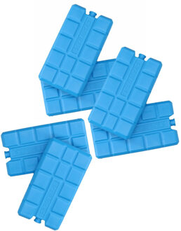 Koelelementen voor koeltas/koelbox - 6x stuks - 200 ml - blauw - kunststof - 15 x 8 x 2 cm